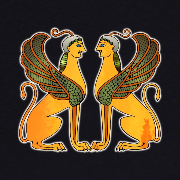 Smiling Sphinxes by Mosaicblues